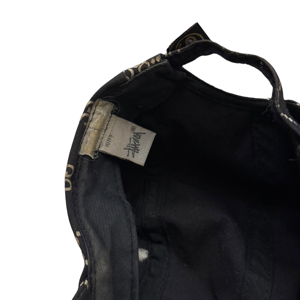 Stussy Vintage 2001 ‘Stucci’ Monogram Cap Black