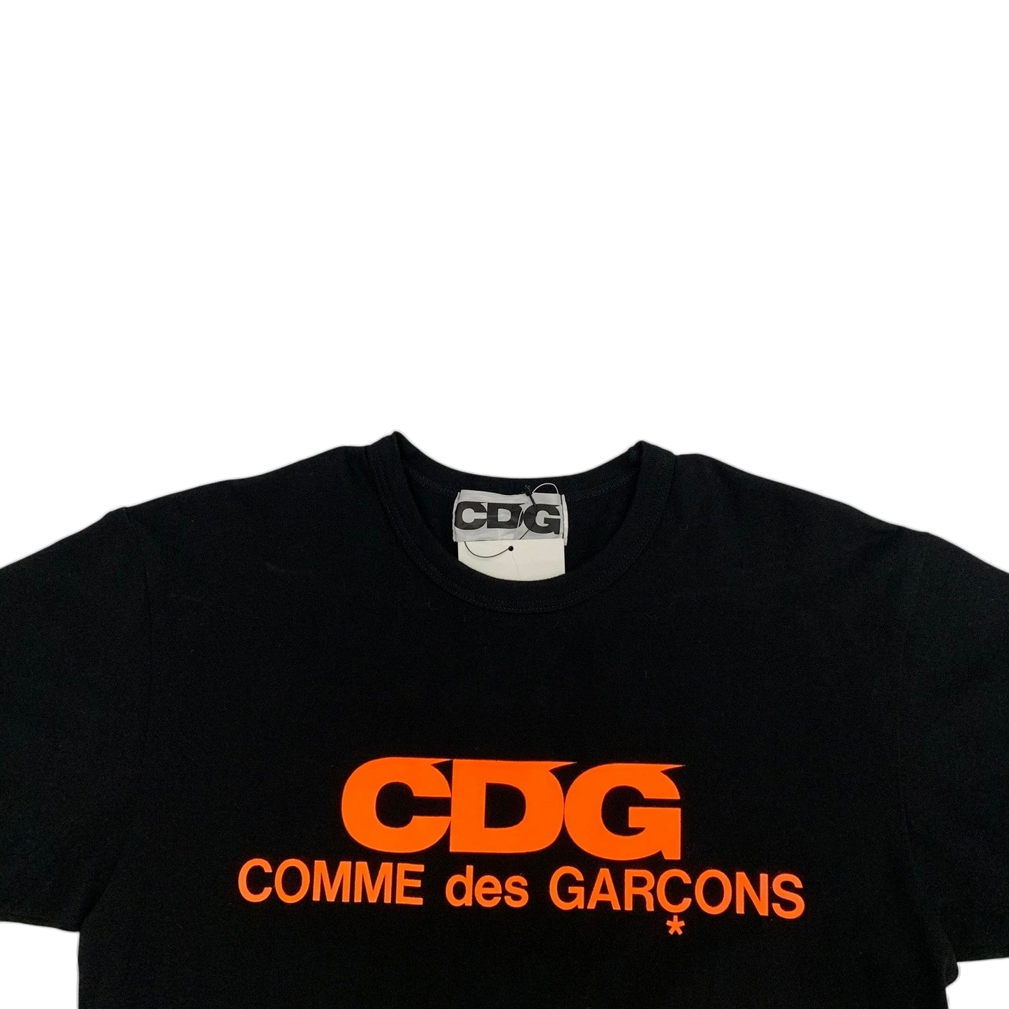 Comme Des garçon CDG Logo T-Shirt Black/Orange (Fits S-M)