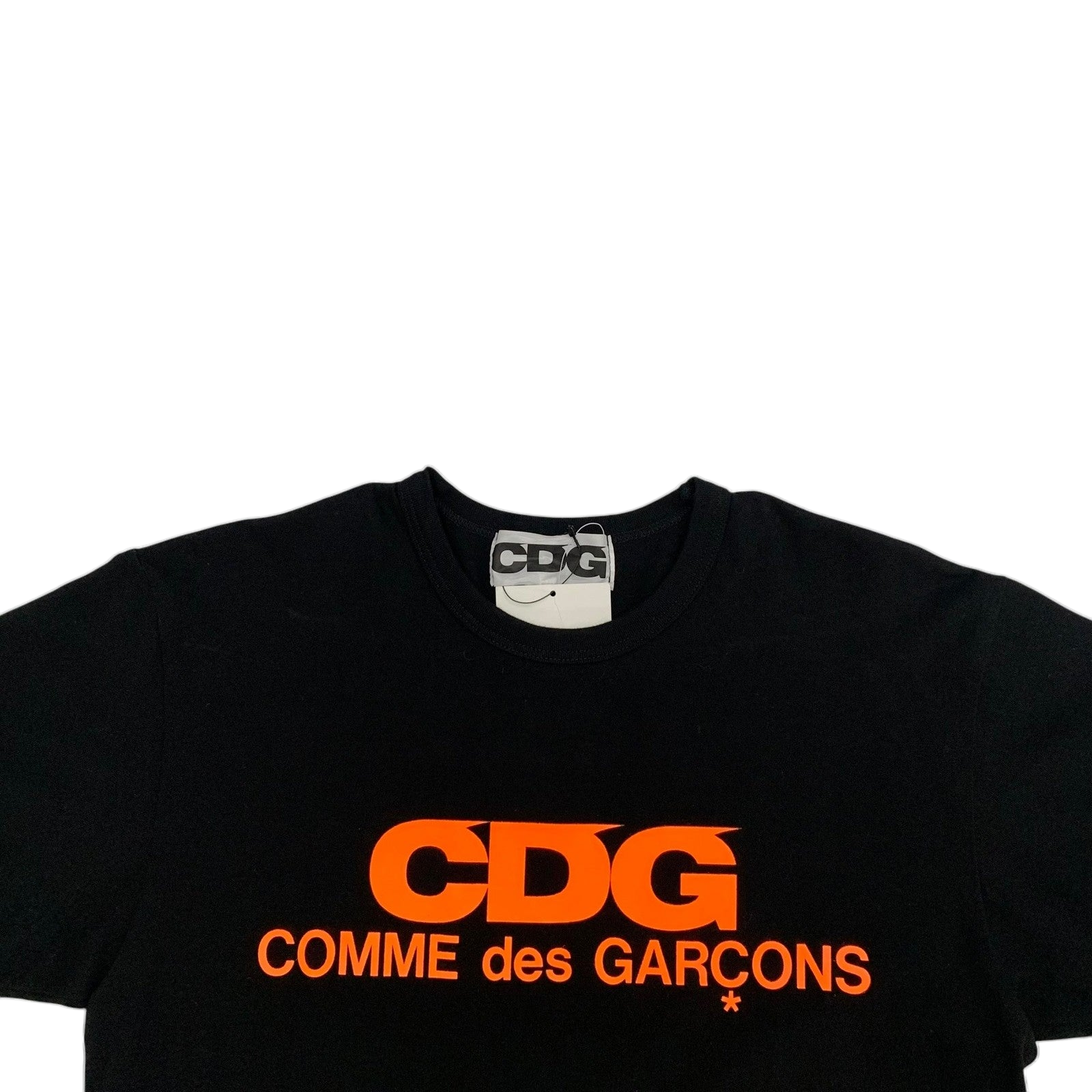 Comme Des garçon CDG Logo T-Shirt Black/Orange (Fits S-M)