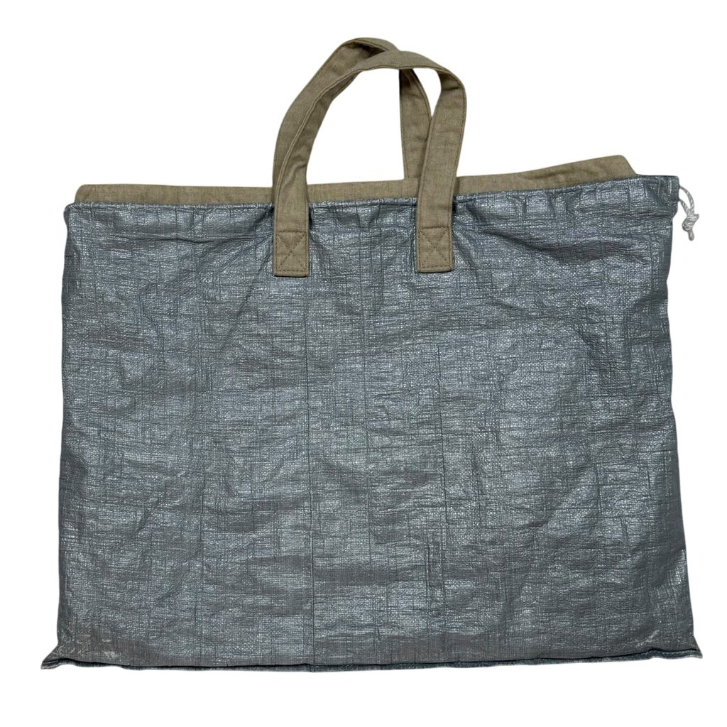 Comme Des Garçons 90s Metallic Tarpaulin & Canvas Double Layer Bag