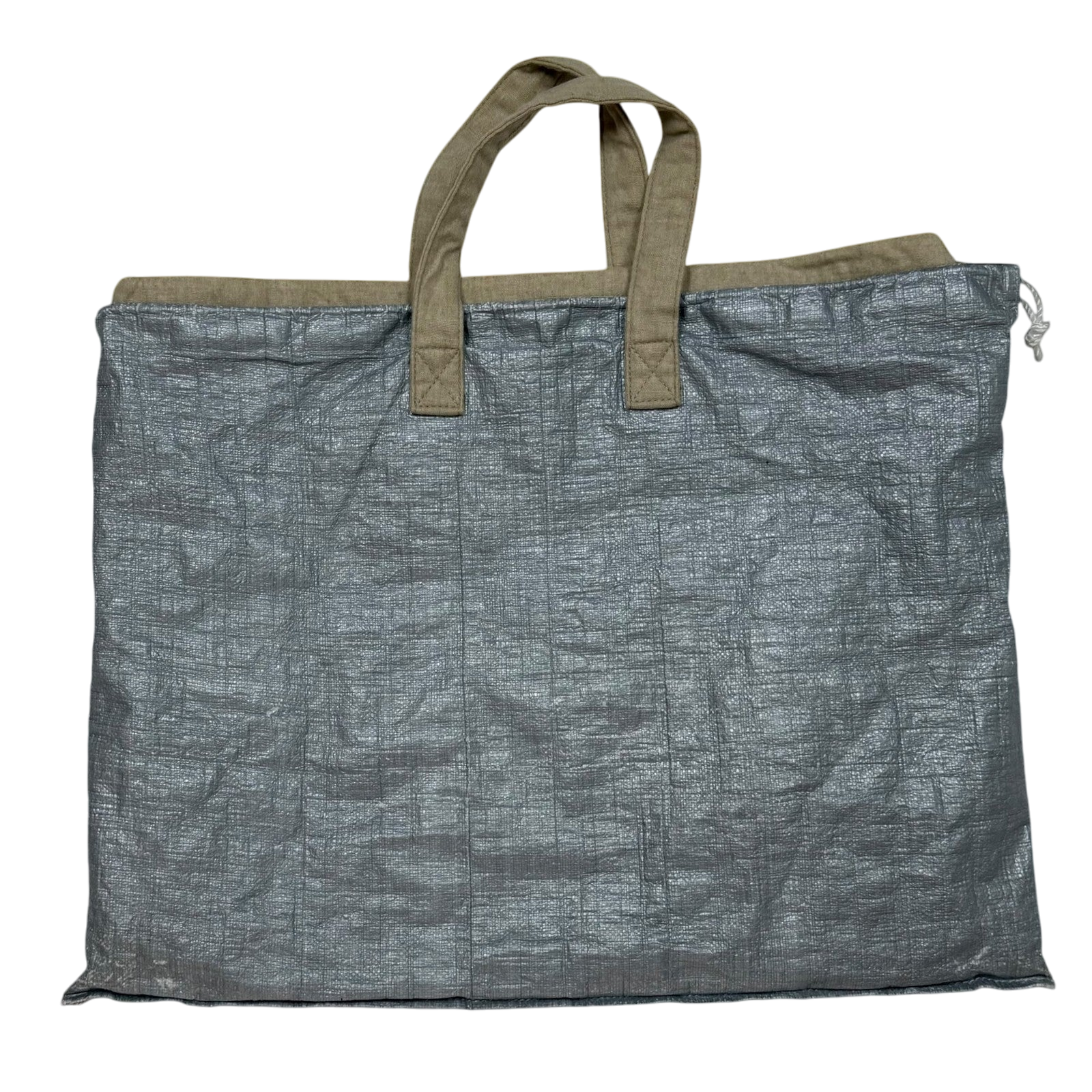 Comme Des Garçons 90s Metallic Tarpaulin & Canvas Double Layer Bag