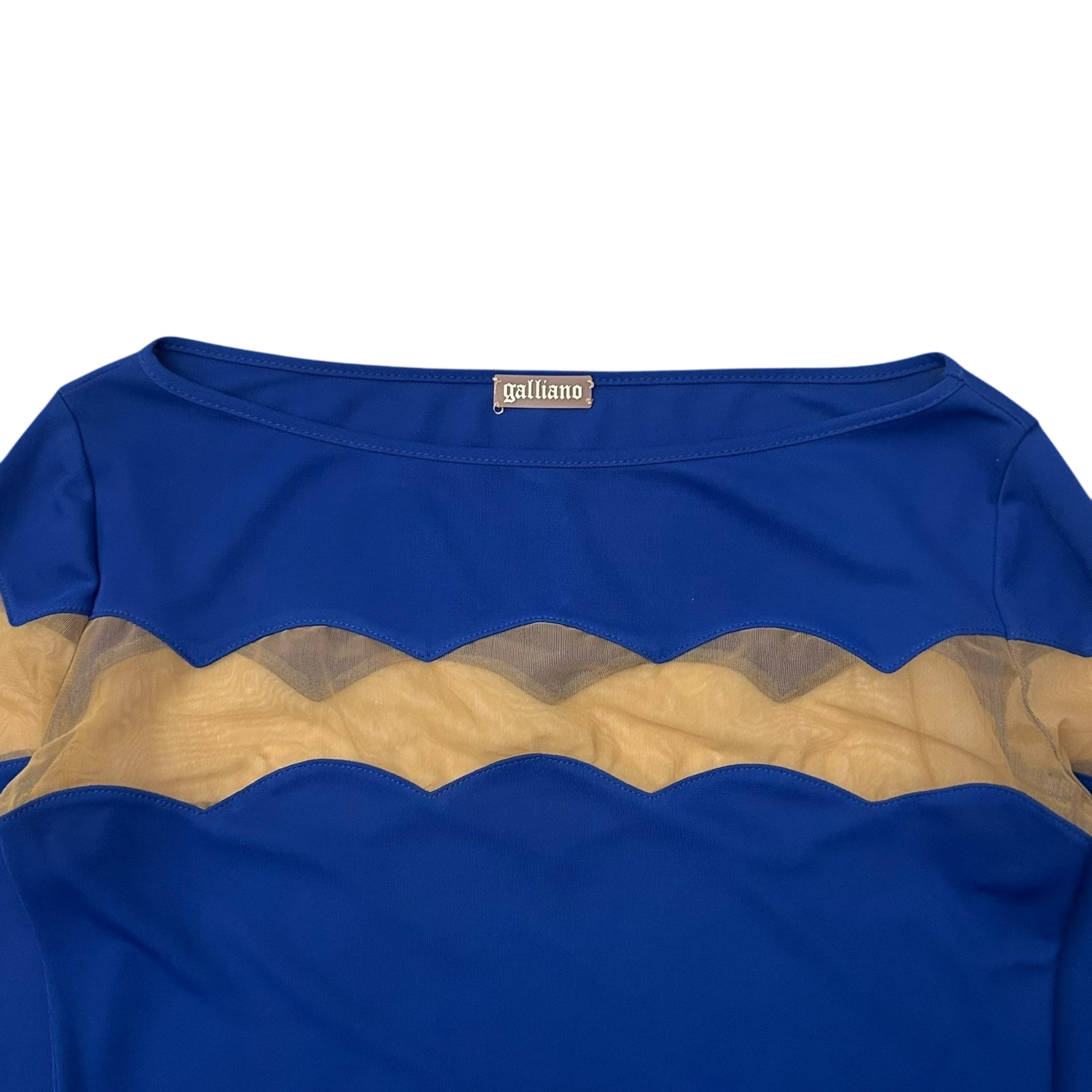 Vintage Galliano Long Sleeve Top Blue (Fits M-L Womens)