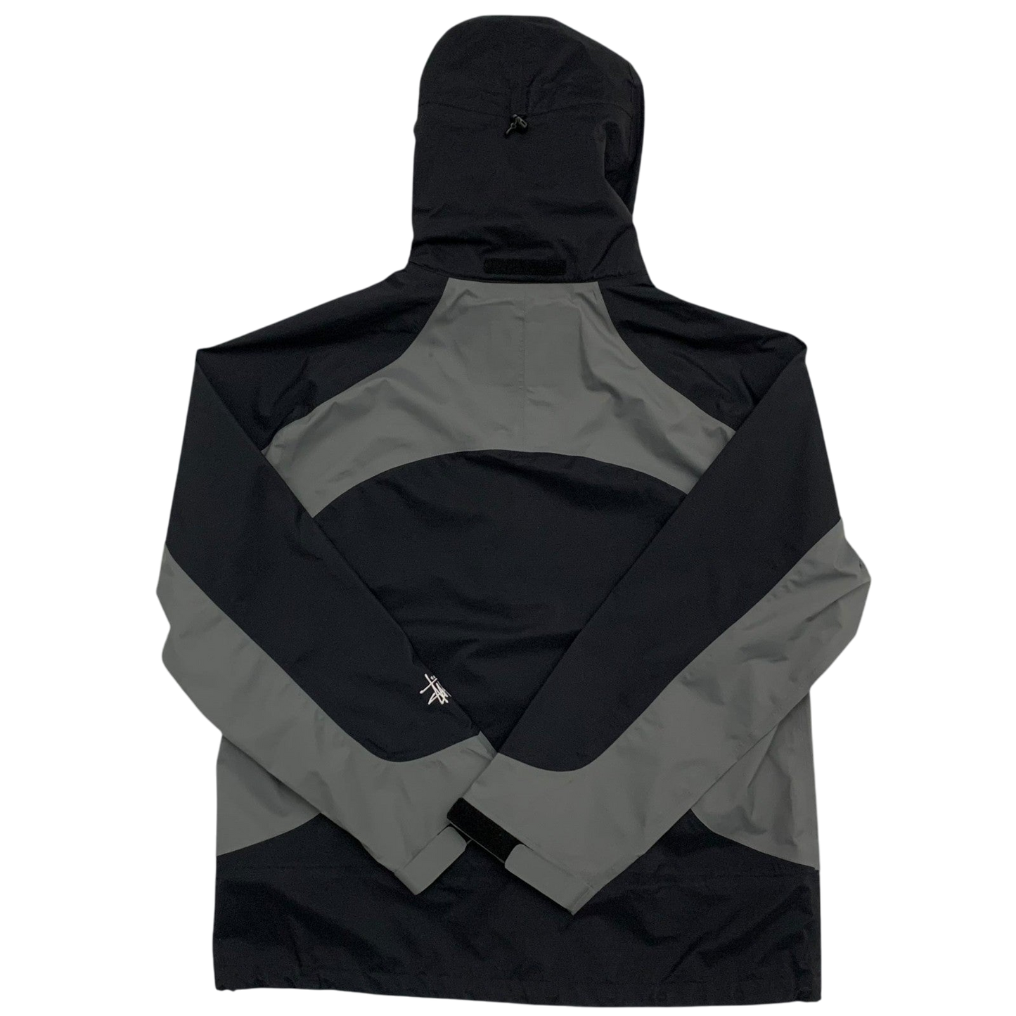 Stussy AW20 Taped Seam Nylon Rain Jacket Black/Grey (Fits L-XL)