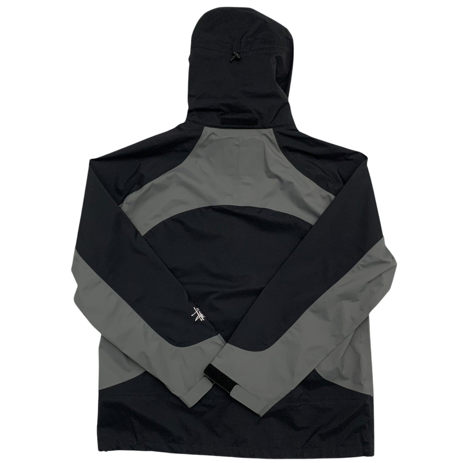 Stussy AW20 Taped Seam Nylon Rain Jacket Black/Grey (Fits L-XL)
