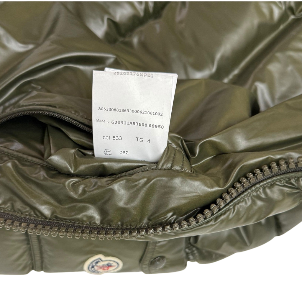 Moncler Maya Quilted Nylon Down Jacket Olive Green (Fits M-L)
