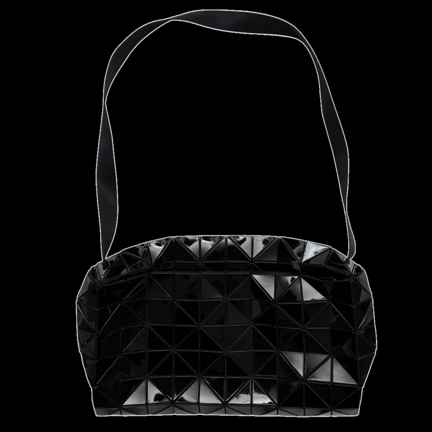 Bao Bao Issey Miyake Geometric-Panelled Large Cross Body Bag Black