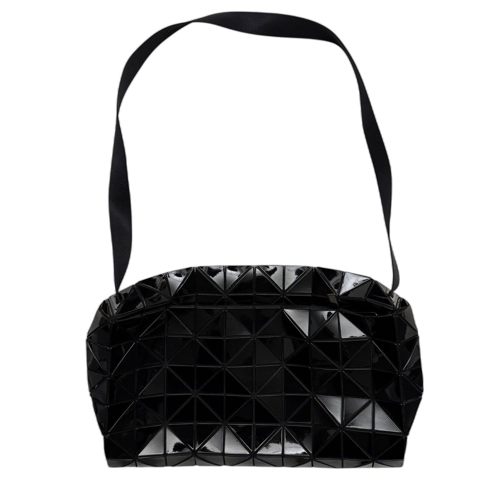 Bao Bao Issey Miyake Geometric-Panelled Large Cross Body Bag Black
