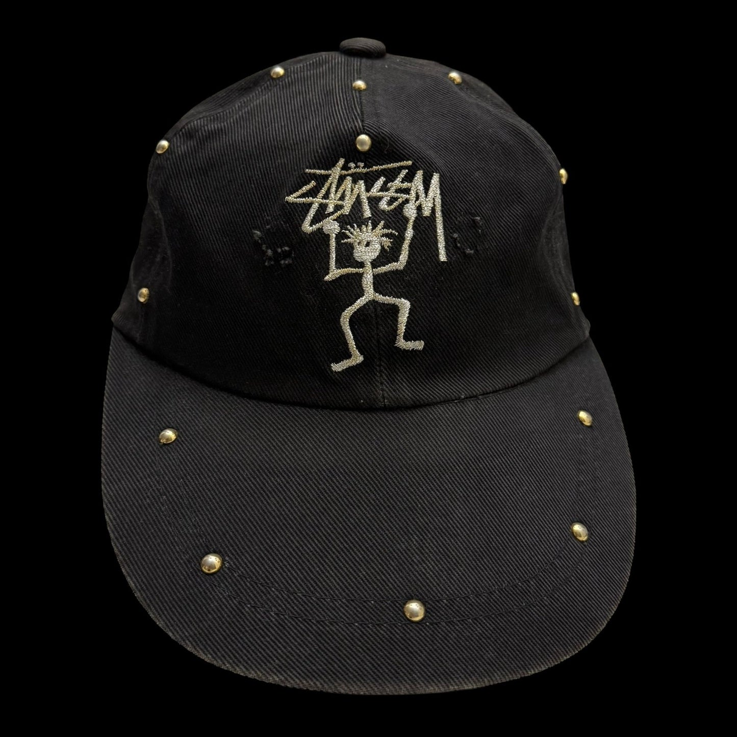 Stussy Vintage 90s Custom-Studded Cap Black