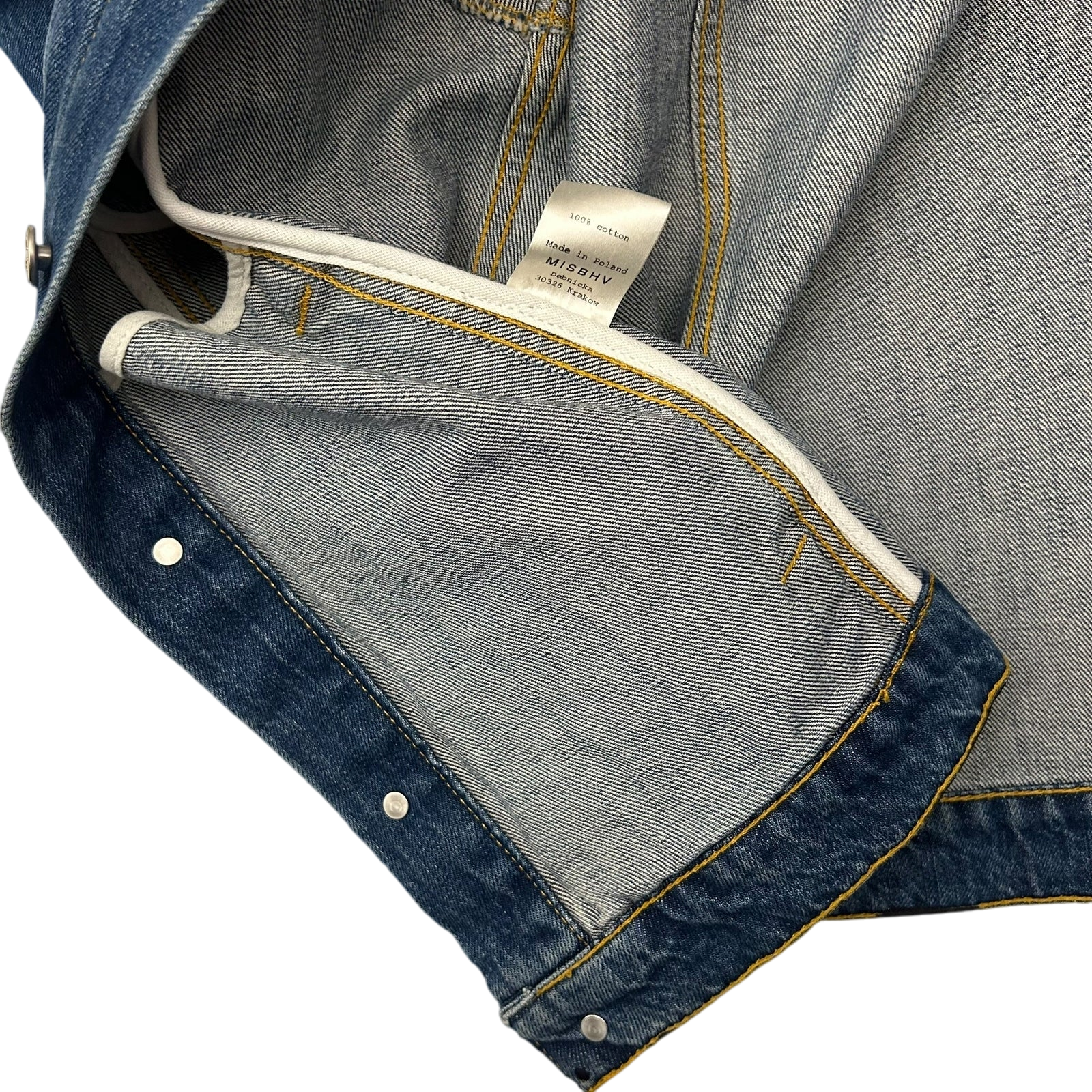 MISBHV AW18 Wet Print Denim Jacket Indigo