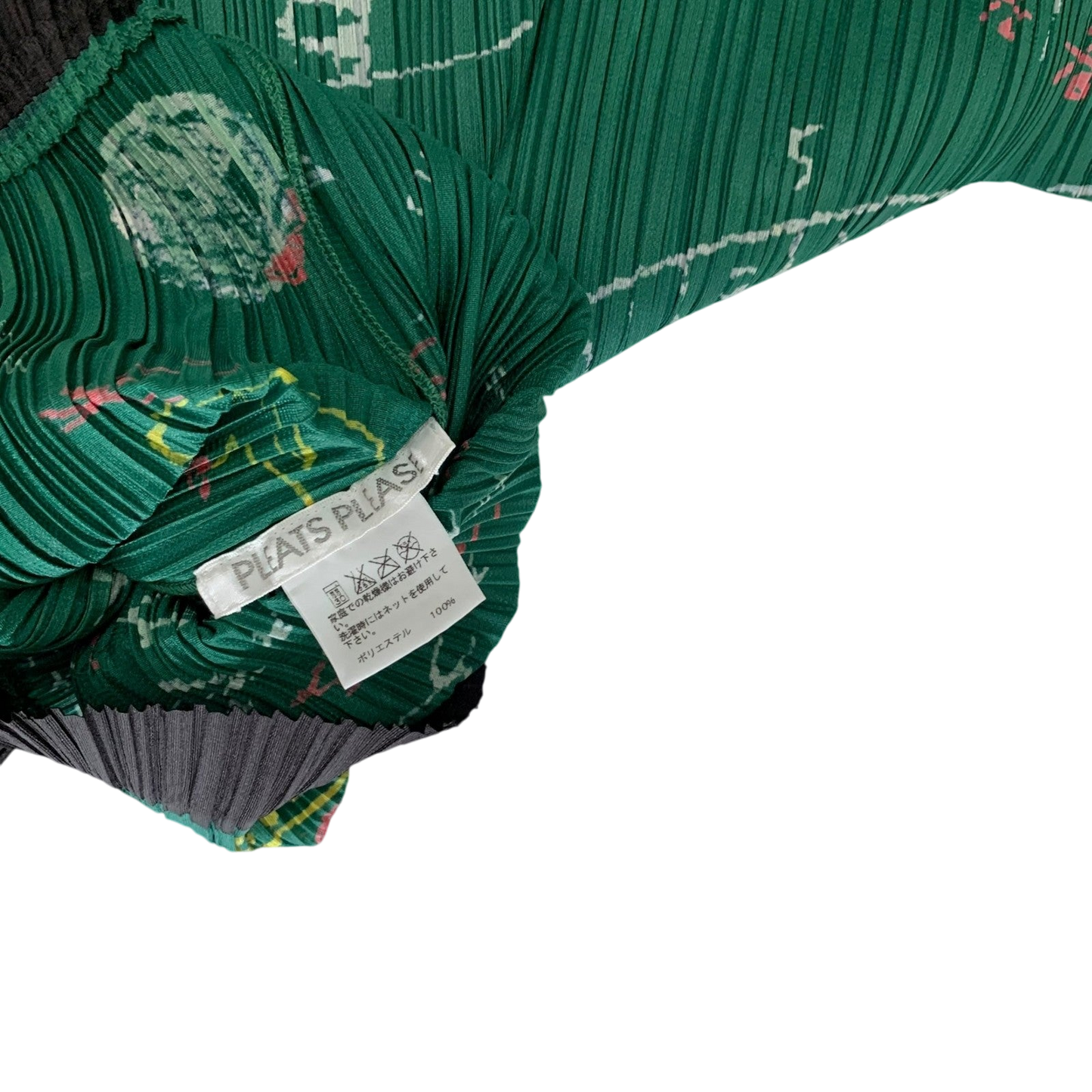 Issey Miyake Pleats Please 00s Mathematics Print T-Shirt Green/Black (Size 3)