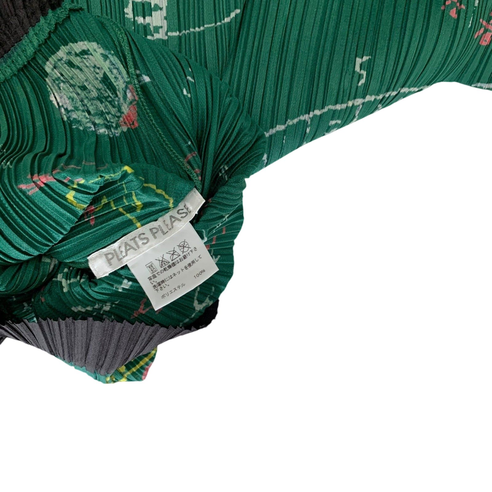 Issey Miyake Pleats Please 00s Mathematics Print T-Shirt Green/Black (Size 3)