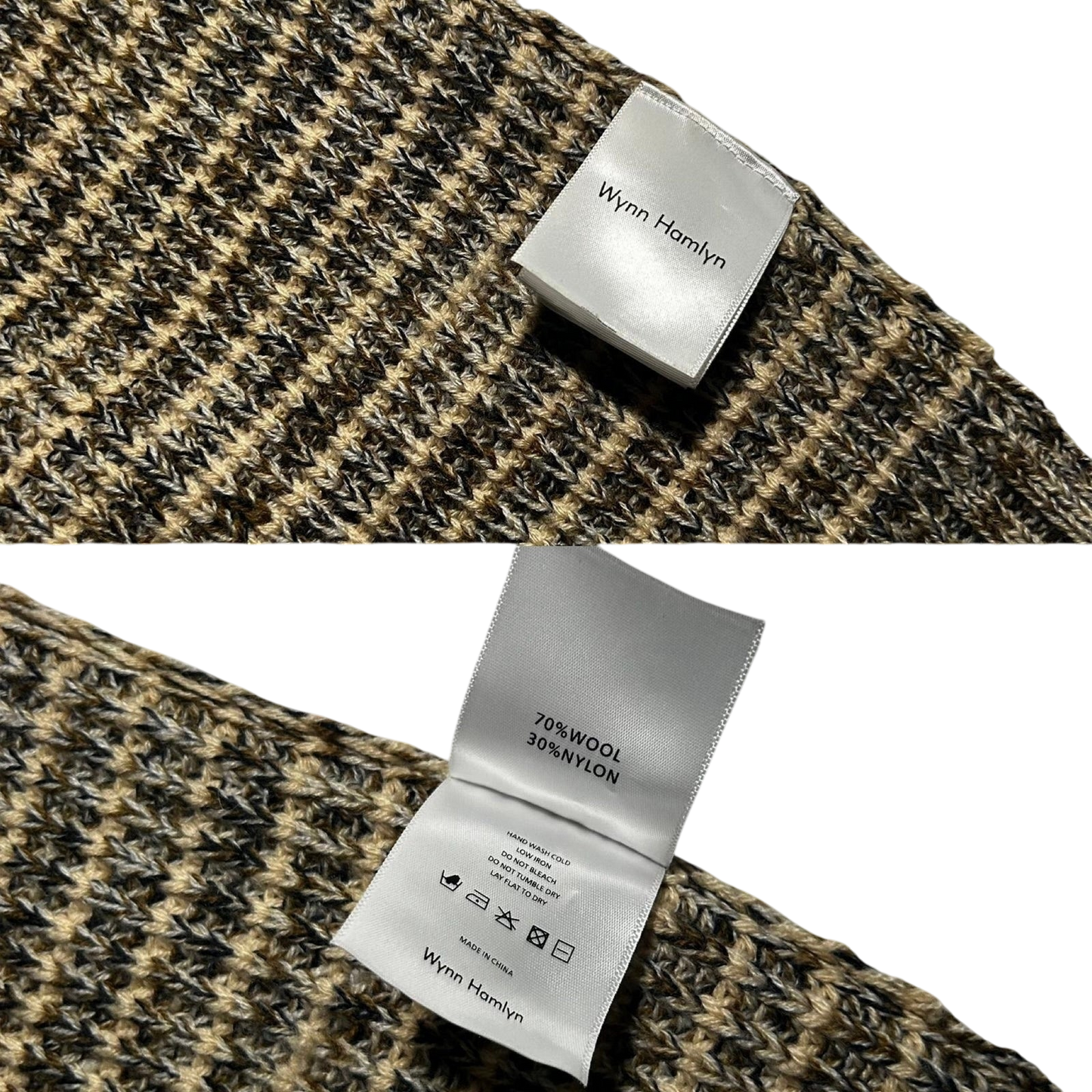 Wynn Hamlyn Wool Blend Argyle Knit Vest (Size L)
