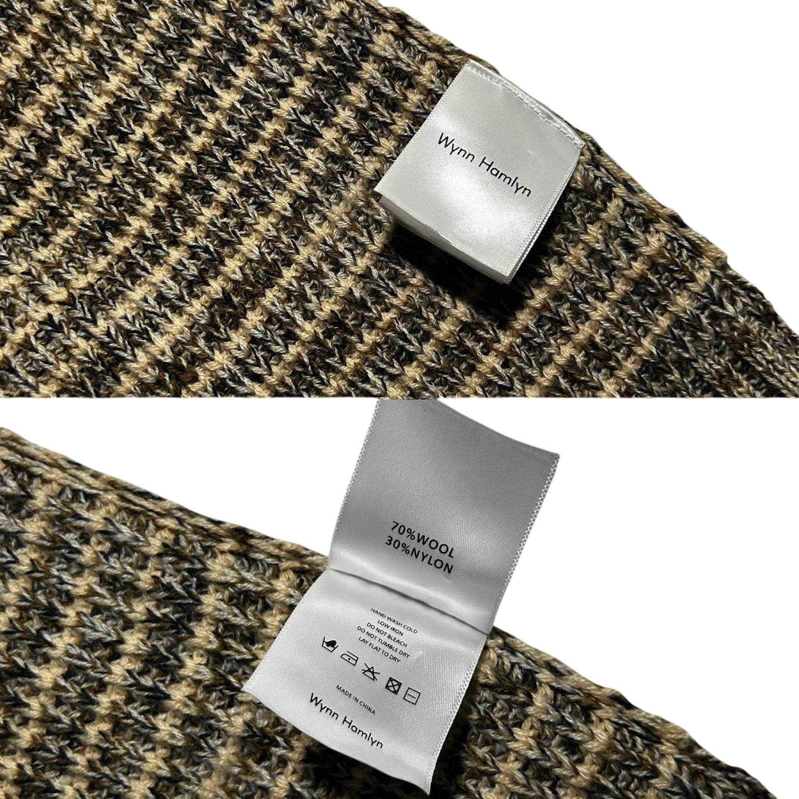 Wynn Hamlyn Wool Blend Argyle Knit Vest (Size L)