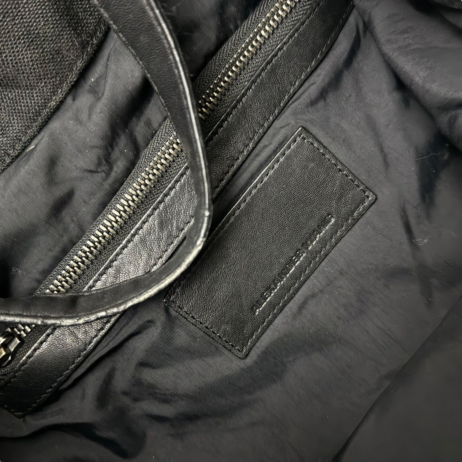 Alexander Wang SS11 Leather & Canvas Alpha Shopper Tote Bag Black