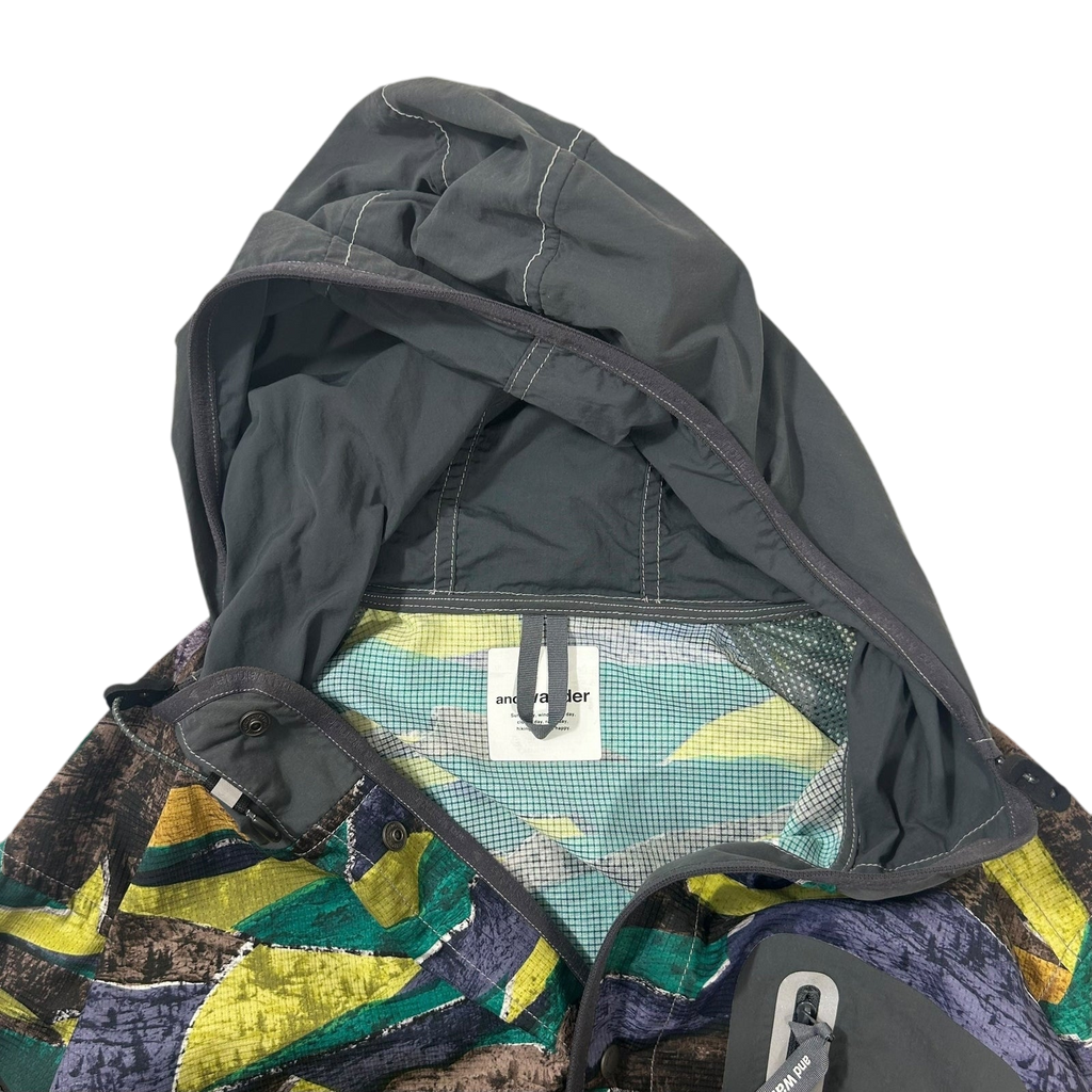 And Wander Printed Vent Hooded Jacket (Fits L/XL)