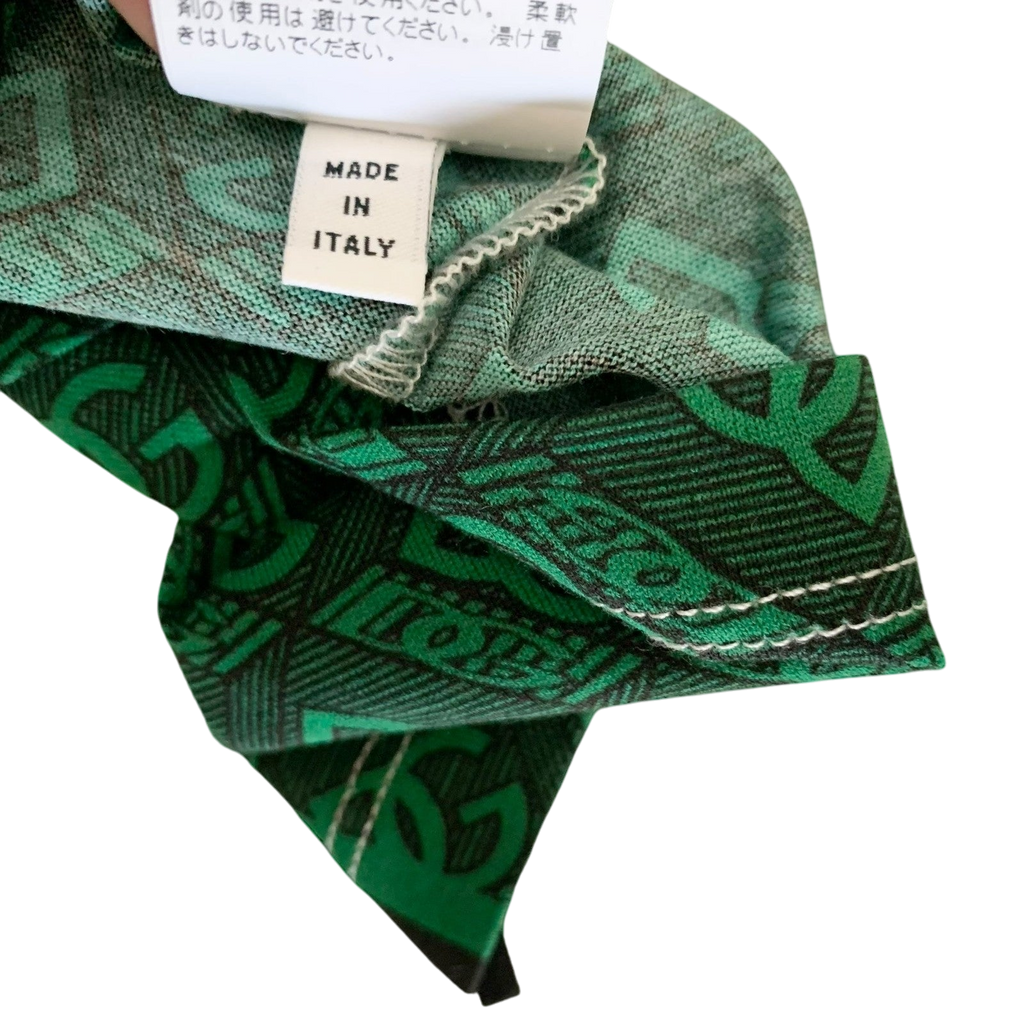 Dolce & Gabbana Interlocked Logo Football T-shirt Green/White (fits S-M womens)