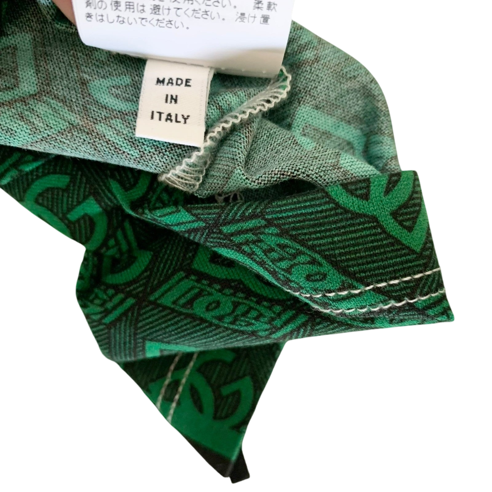 Dolce & Gabbana Interlocked Logo Football T-shirt Green/White (fits S-M womens)