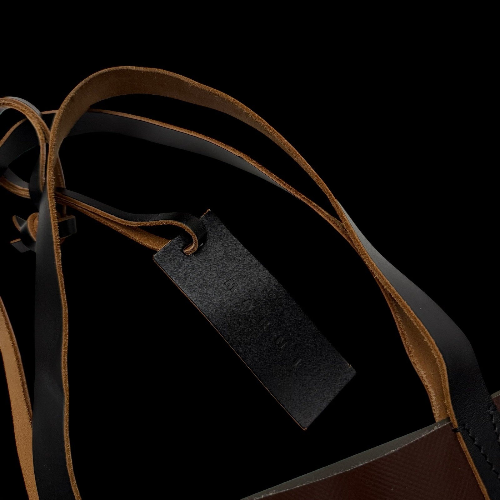 Marni PVC Shopping Tote Brown / Green
