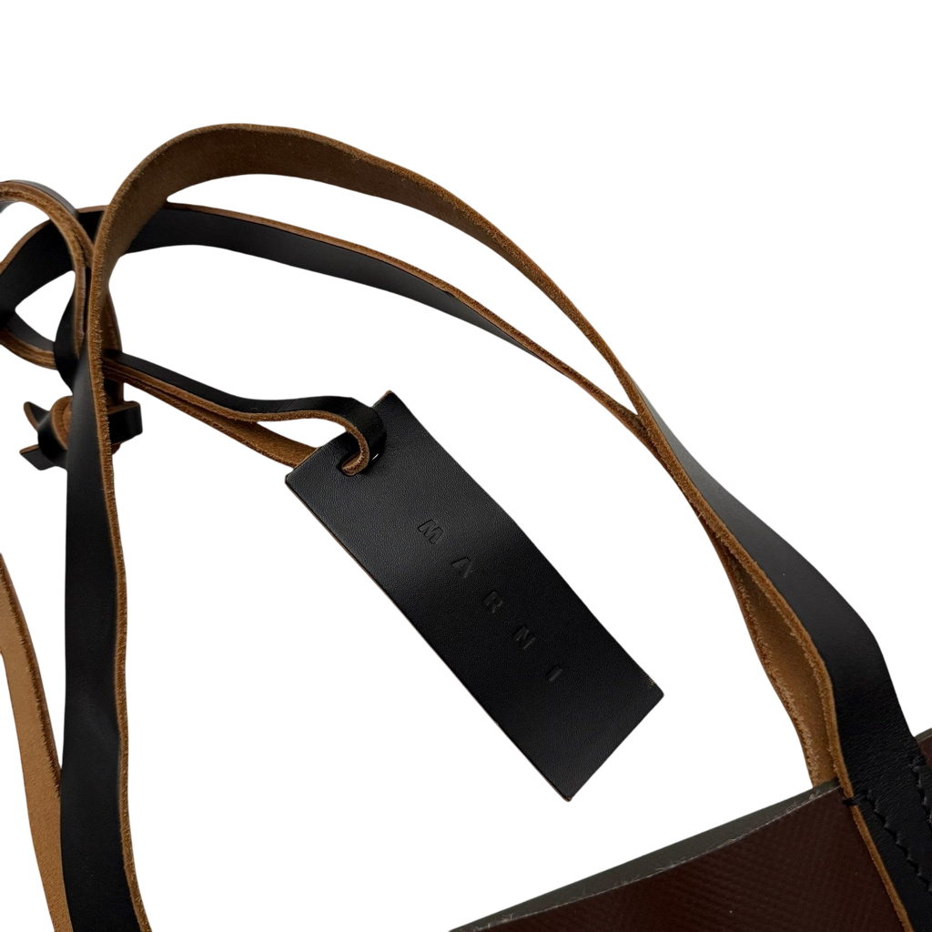 Marni PVC Shopping Tote Brown / Green