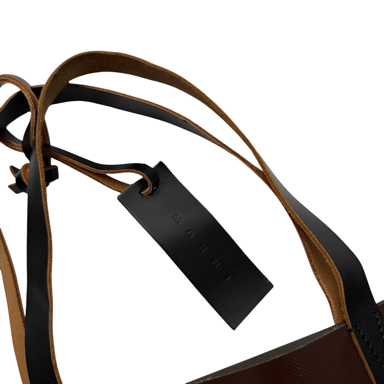 Marni PVC Shopping Tote Brown / Green