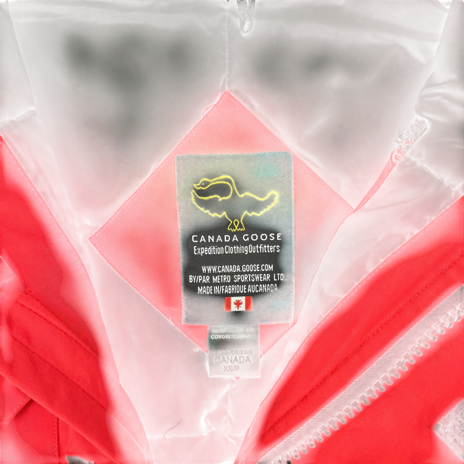 Canada Goose Vintage Expedition Down Fur-Trim Parka Red (Fits M-L)