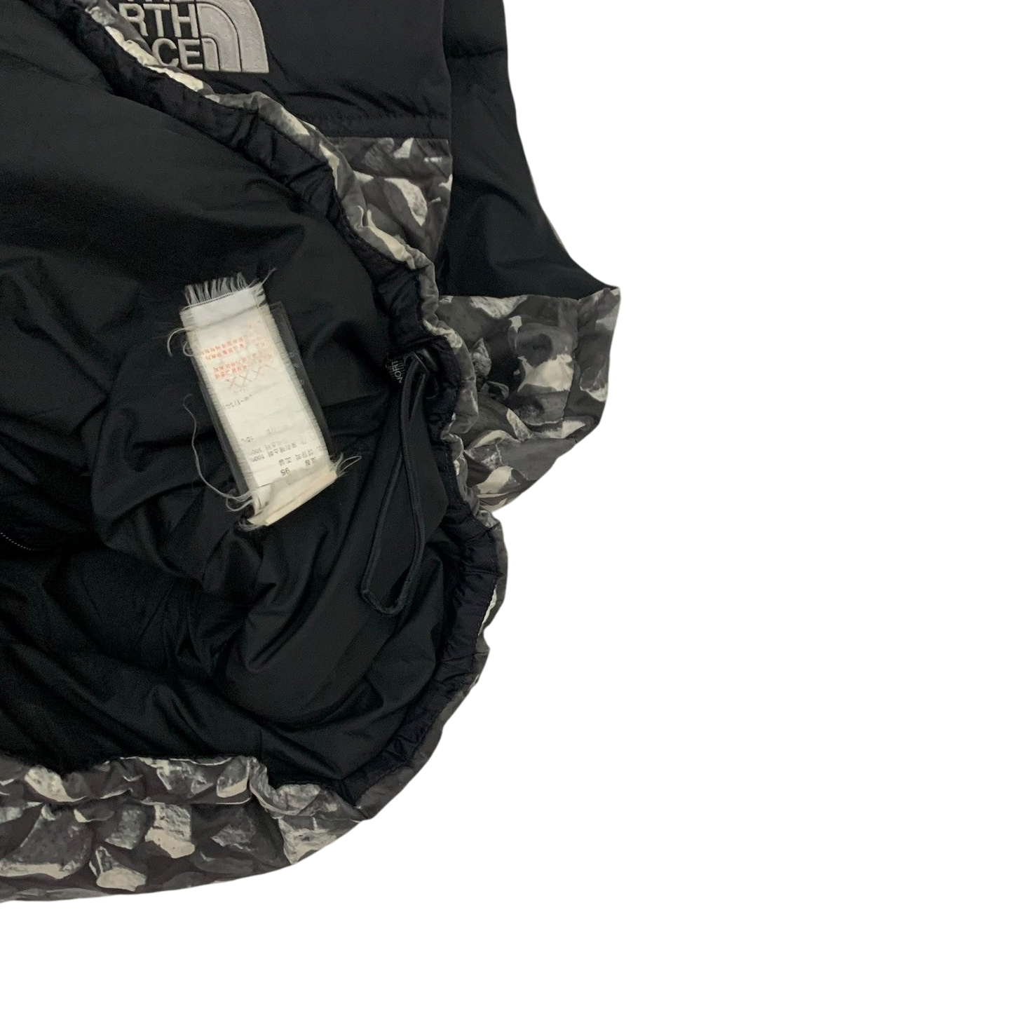 The North Face Nuptse 700 Down Puffer Vest Grey Graphic/Black (Size M)