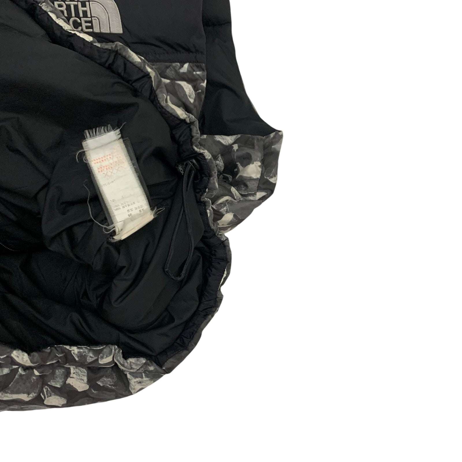 The North Face Nuptse 700 Down Puffer Vest Grey Graphic/Black (Size M)