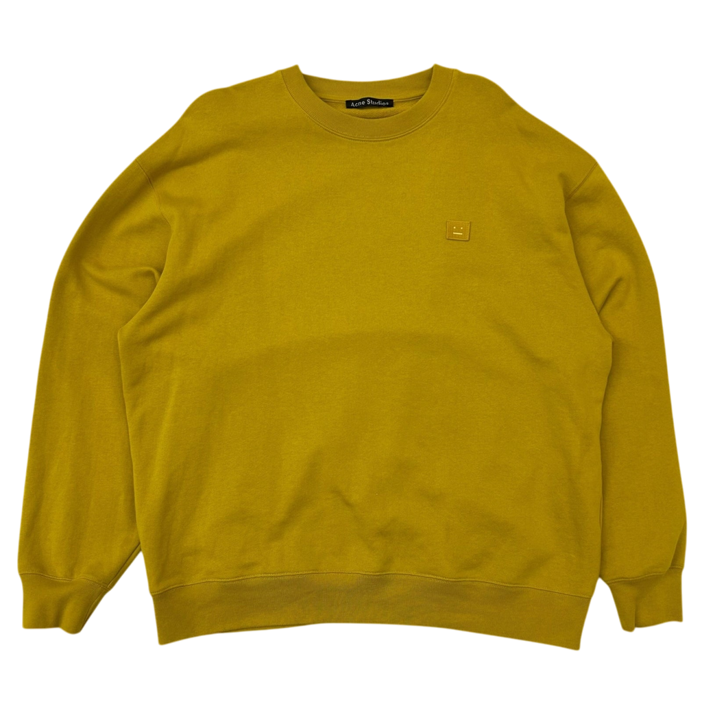 Acne Studios Yellow Oversized Forba Face Sweater (Fits L)