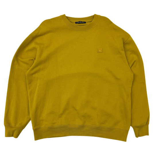 Acne Studios Yellow Oversized Forba Face Sweater (Fits L)