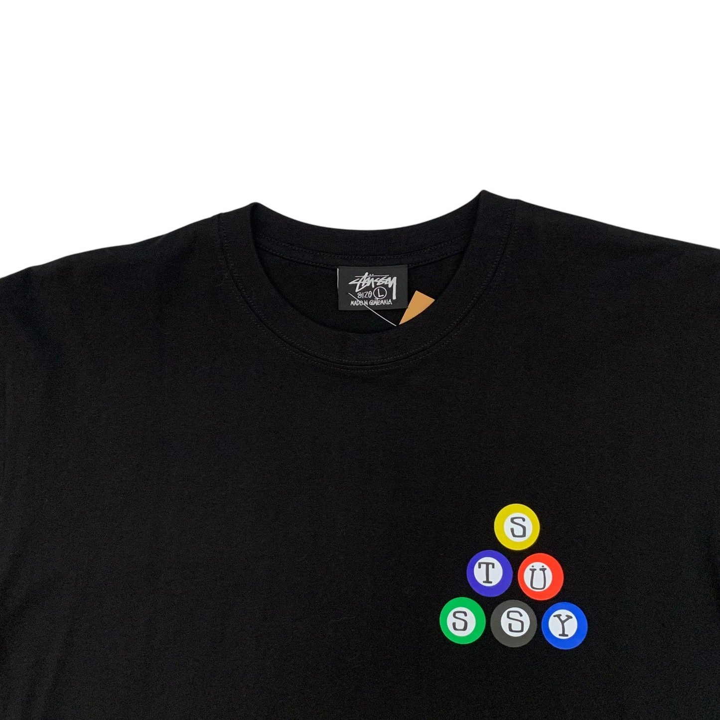 Stussy Billiards Pyramid T-Shirt Black (Fits M-L)