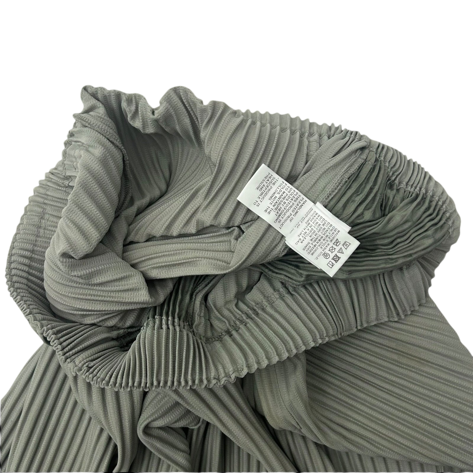 Issey Miyake Homme Plisse JF209 Pleated Wide Pants Grey (Fits M-L)