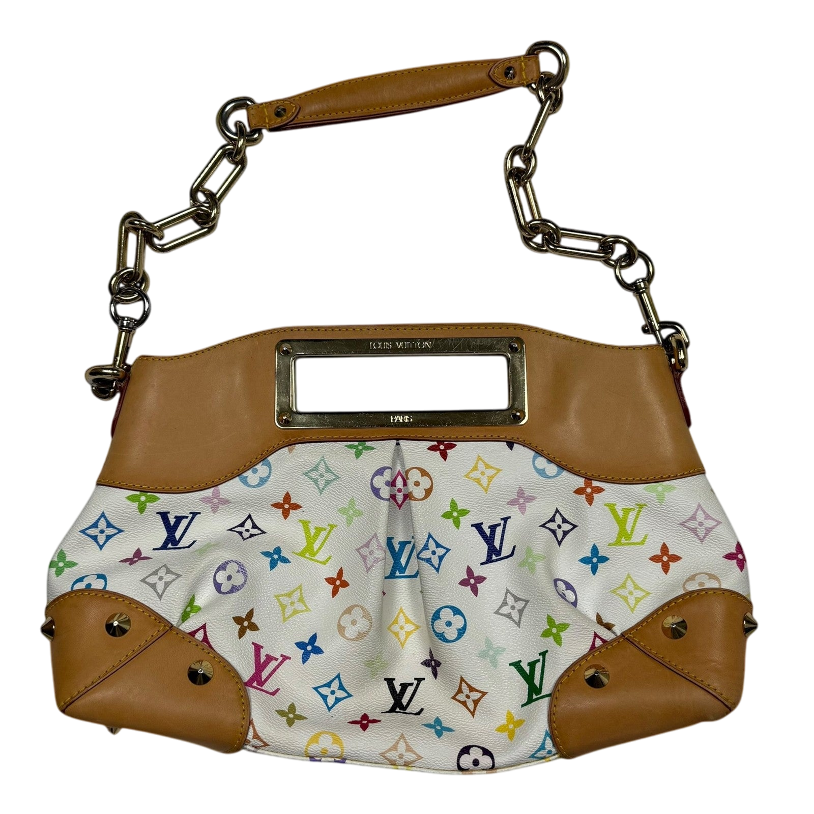 Louis Vuitton Judy Murakami Monogram Leather Bag White