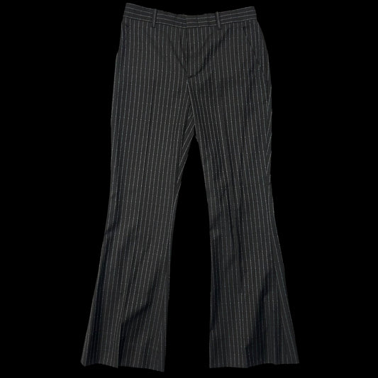 Gucci Logo Pinstriped Boot Cut Wool Pants Grey / Black (Fits 29”)
