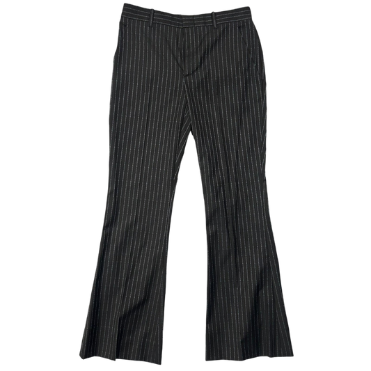 Gucci Logo Pinstriped Boot Cut Wool Pants Grey / Black (Fits 29”)
