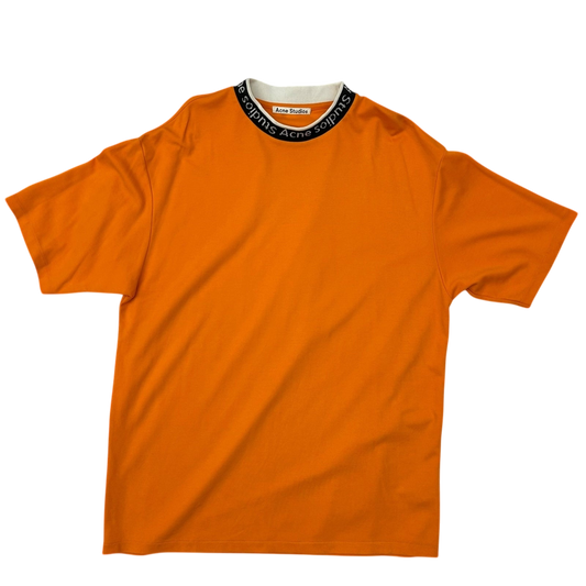 Acne Studios Jacquard Logo T-Shirt Orange (Fits L)