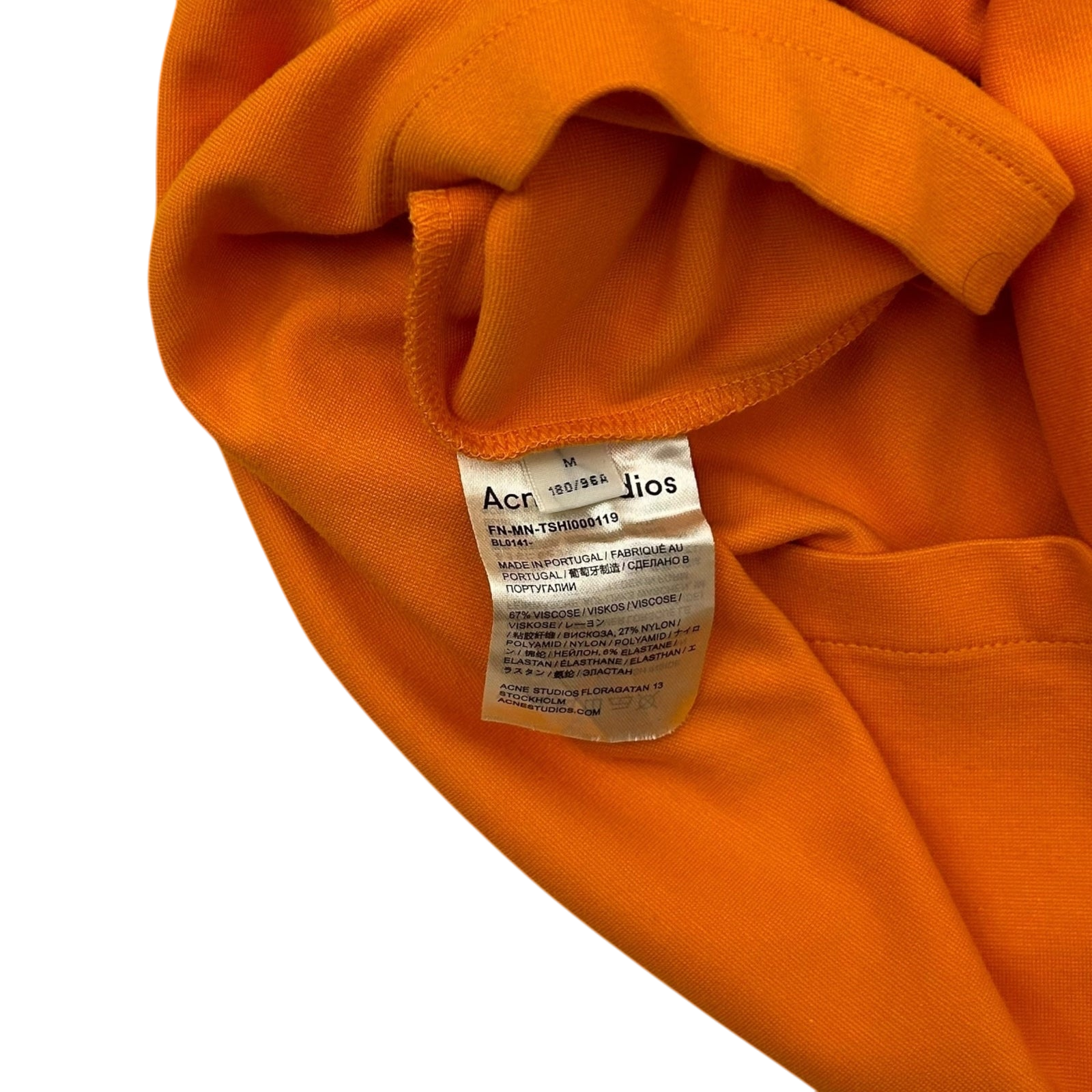 Acne Studios Jacquard Logo T-Shirt Orange (Fits L)