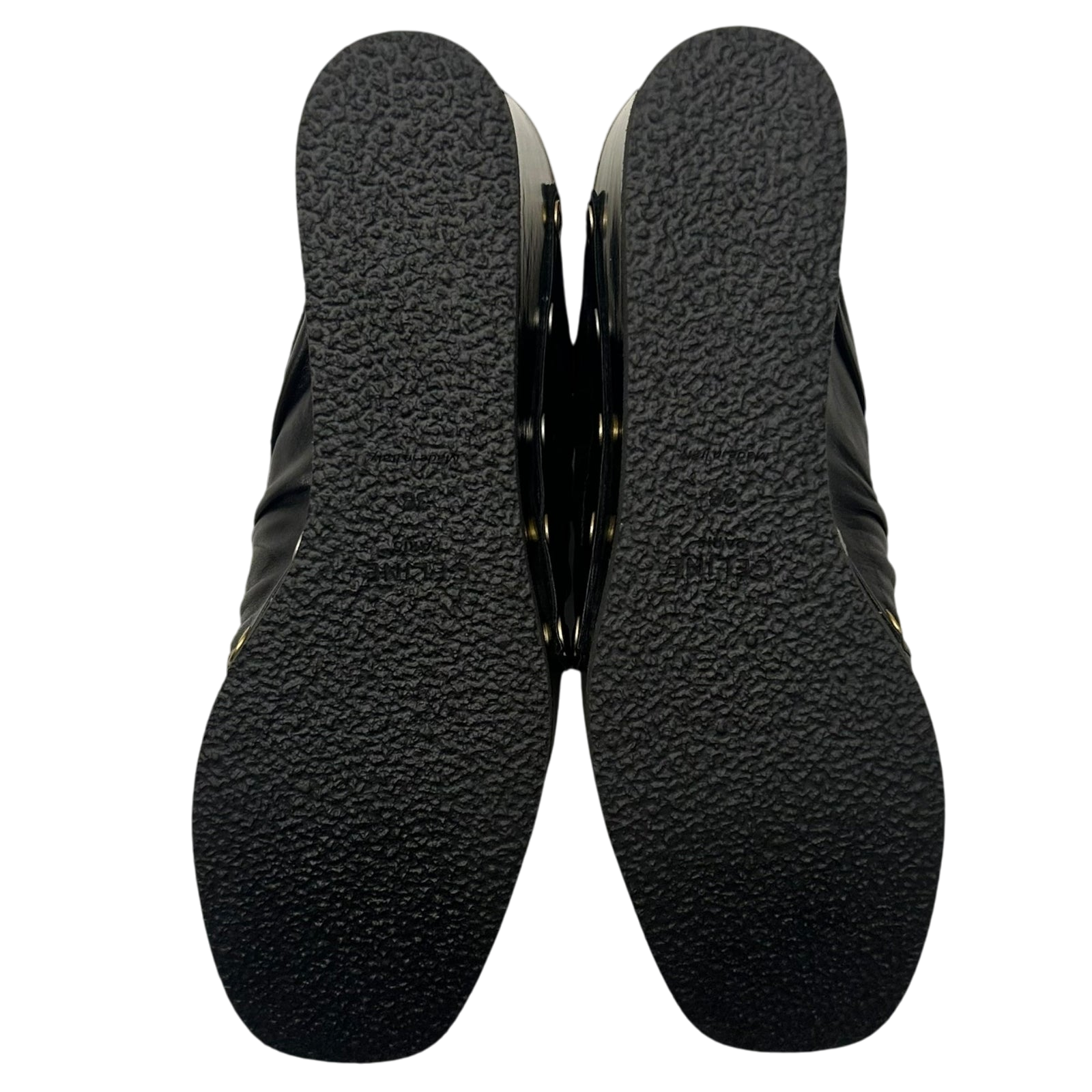 SS16 Celine by Phoebe Philo Twisted Bow Leather Platform Wedges (Size EU37)