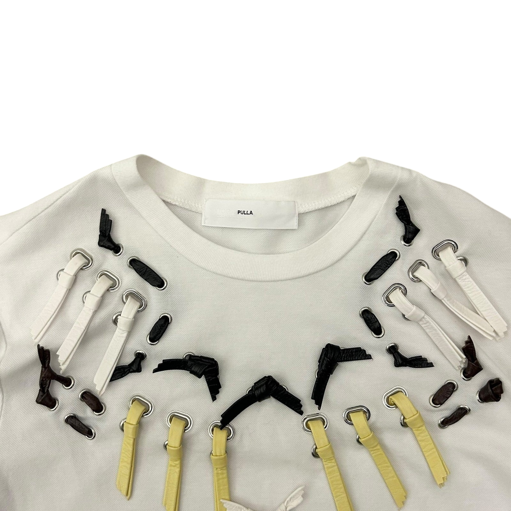 Toga Pulla Ribbon T-Shirt White (Fits S-M Womens)