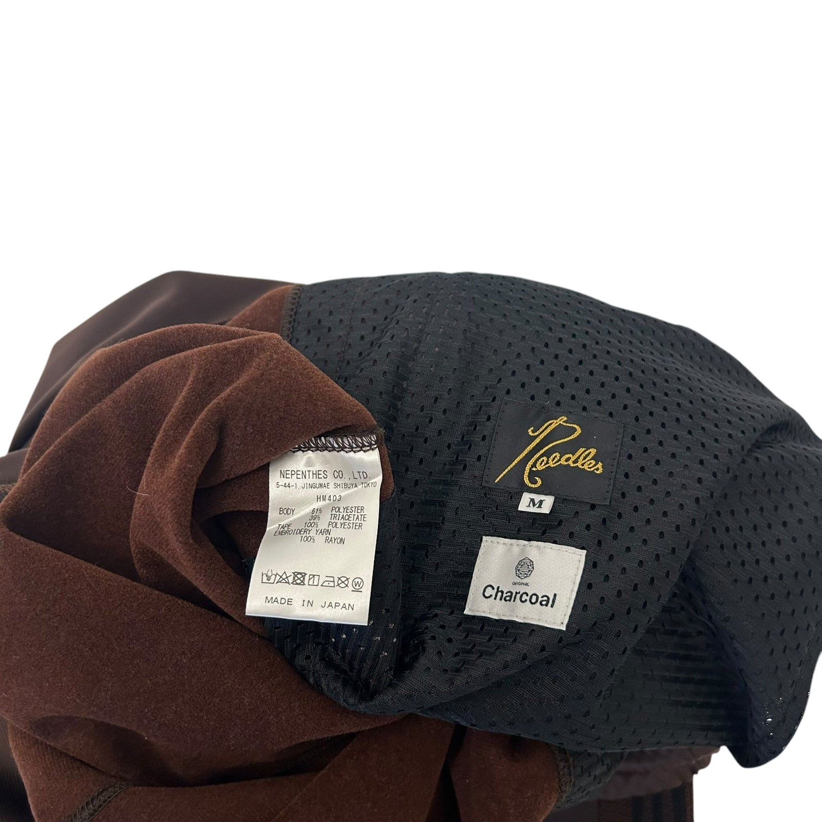 Needles x Charcoal Tokyo Poly Smooth Track Pants Brown (Size M)