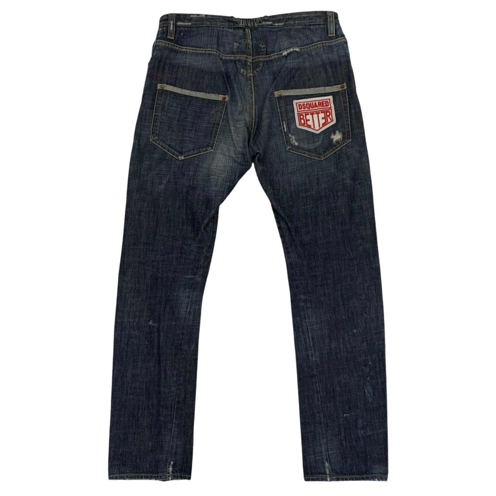 Dsquared 2000s Cup Series Patch Jeans (Size 32”)