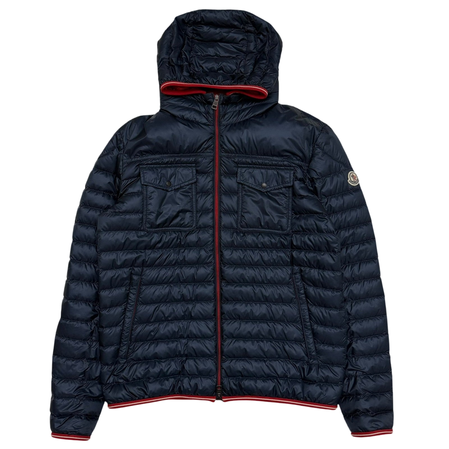 Moncler Clovis Hooded Down Jacket Navy (Fits M-L)