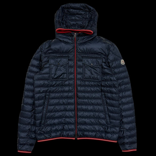 Moncler Clovis Hooded Down Jacket Navy (Fits M-L)