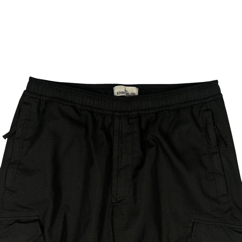Stone Island Type RE-T Reflective Weave Rip Stop-TC Cargo Pants Black (Fits 32”)