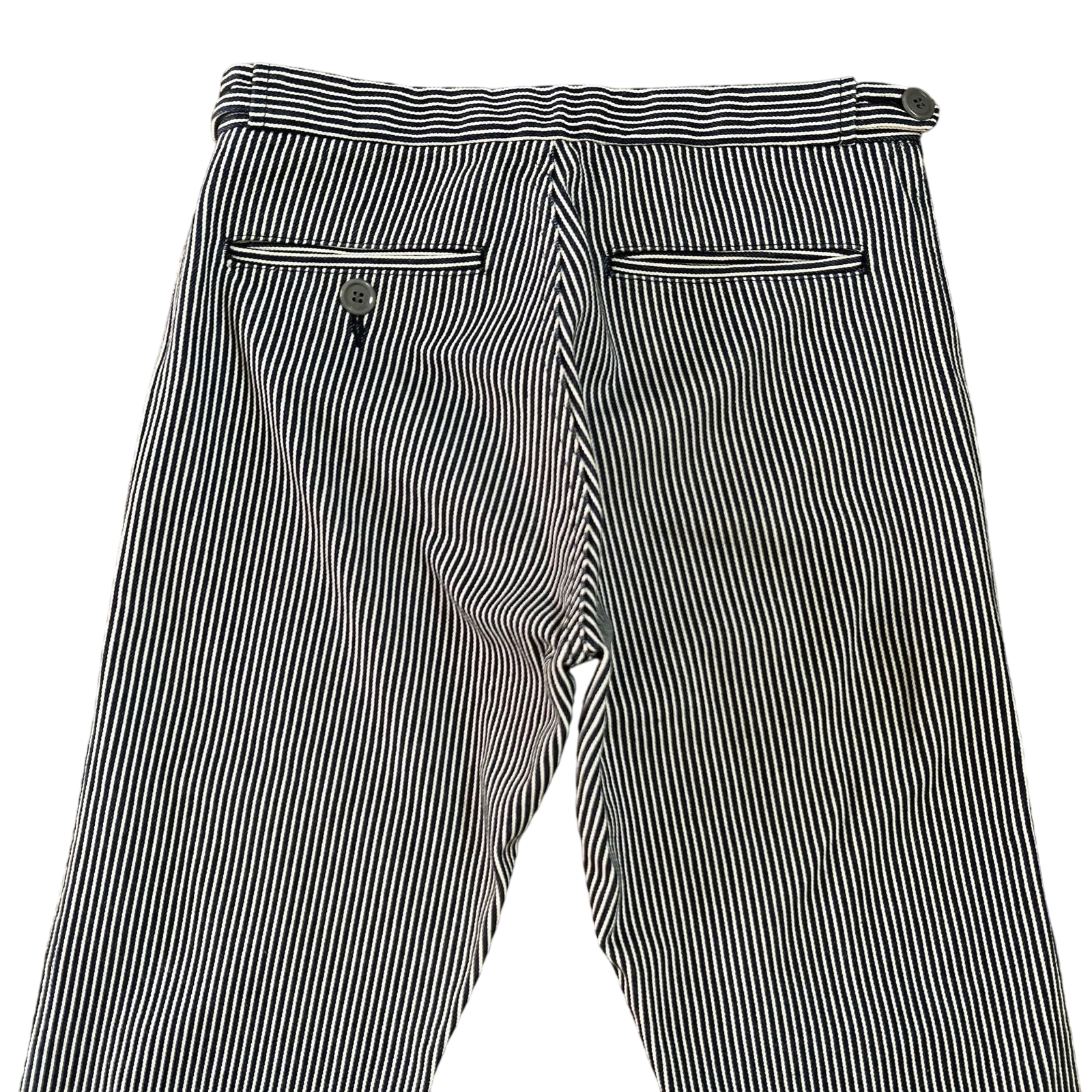 Comme Des AD2001 Garçons Homme Heavy Navy / White Pinstripe Pants (Size S)