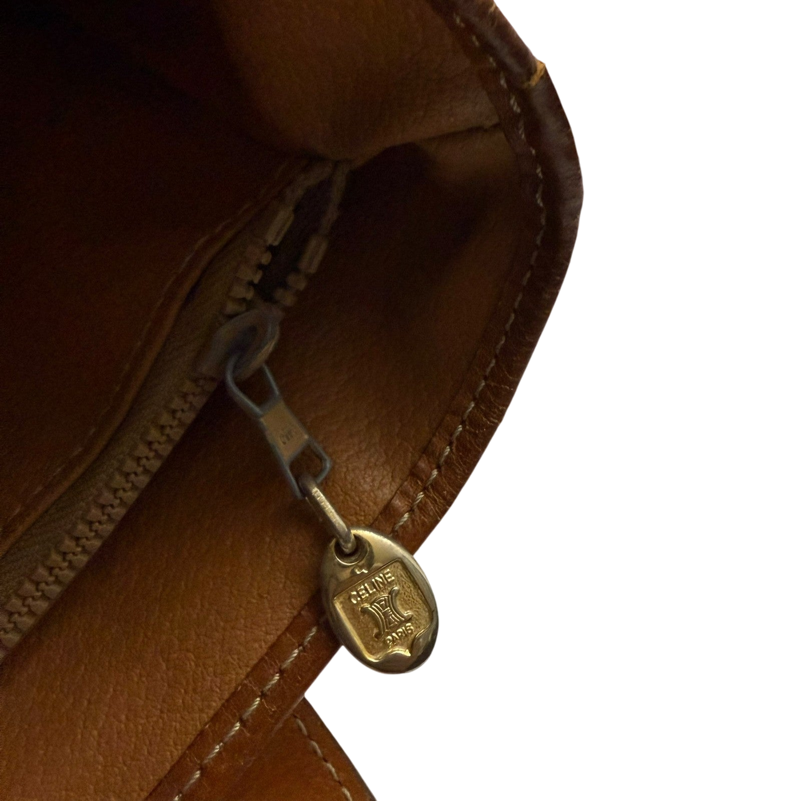 Céline 2008 Macadam Coated Canvas Monogram Tote Bag Brown