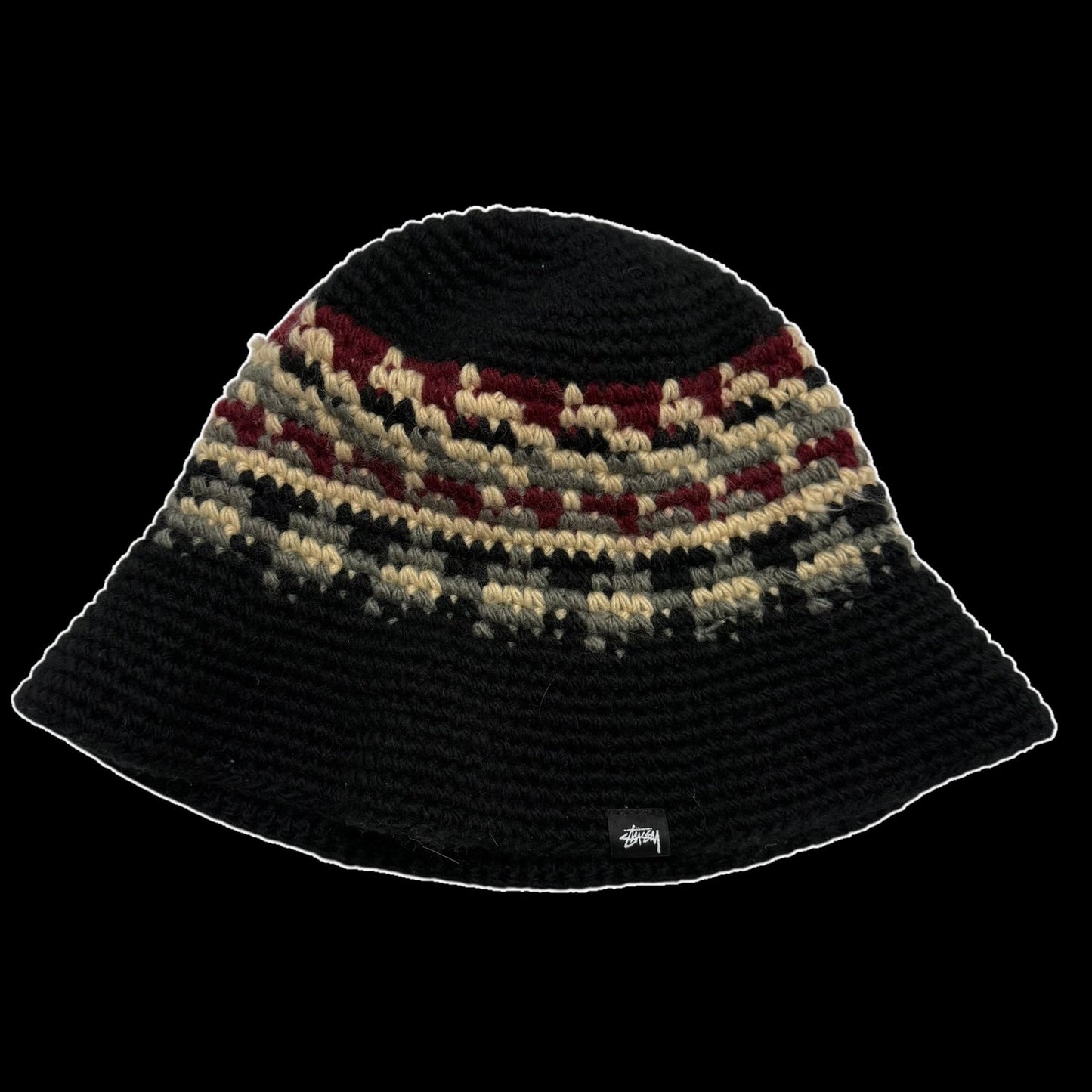 Stussy Japan AW22 Fairisle Bucket Hat Black