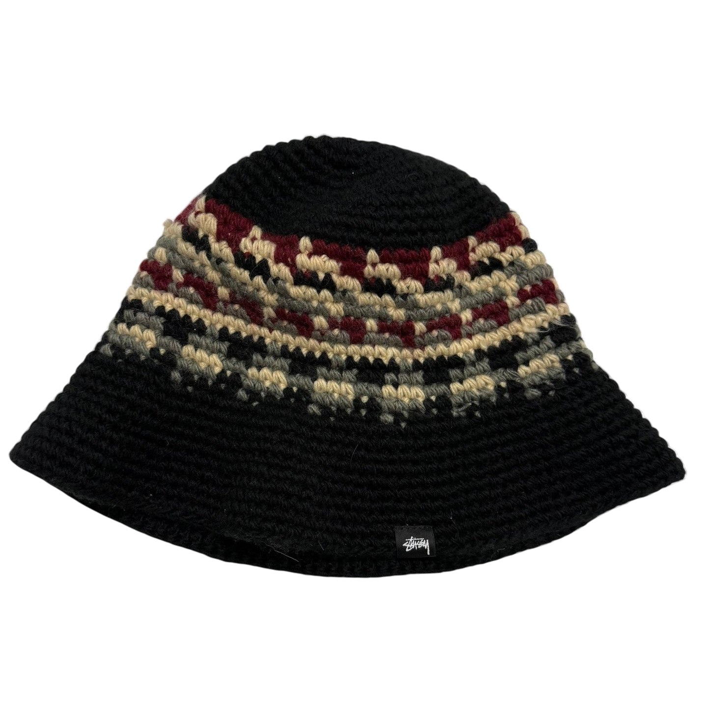 Stussy Japan AW22 Fairisle Bucket Hat Black