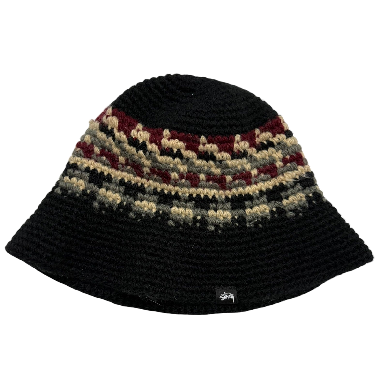 Stussy Japan AW22 Fairisle Bucket Hat Black