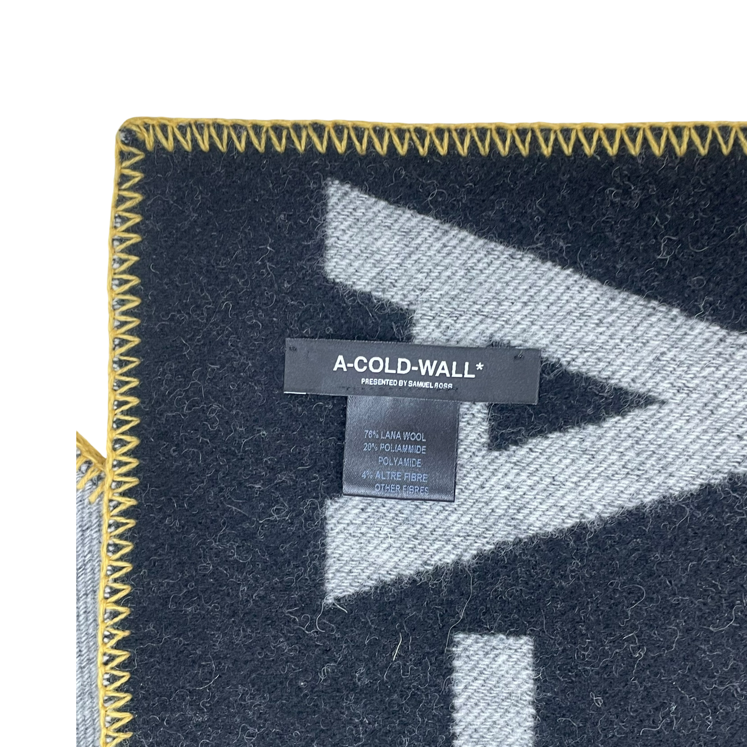 A-COLD-WALL Wool Printed Scarf Grey / Black (One Size)