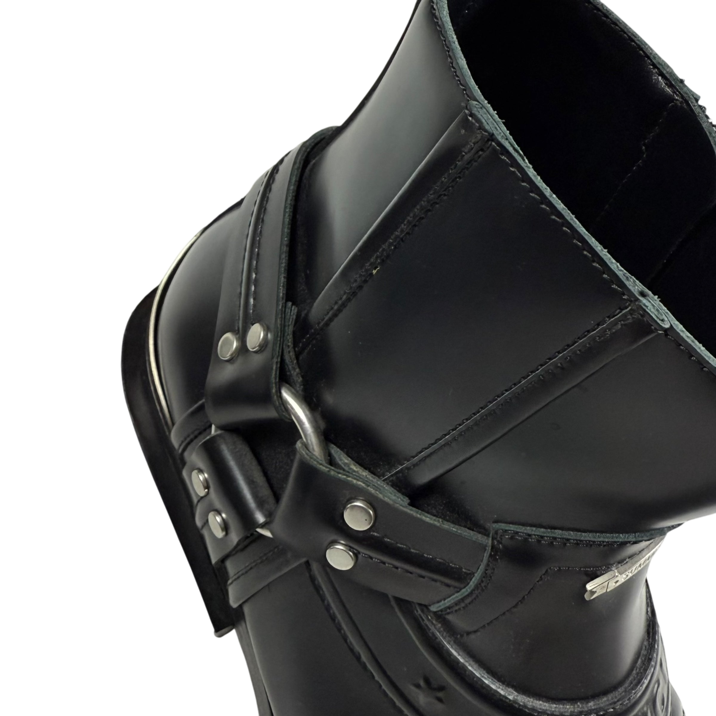Balenciaga SS19 Santiag Harness Leather Boots Black (fits US11)